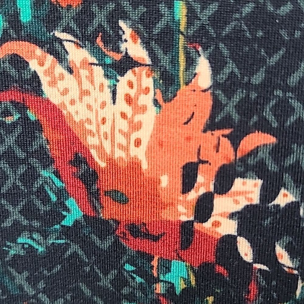 LuLaRoe Carly Dress Black Floral Print Midi Pocket High-Low Butter Soft Casual - Picture 8 of 11